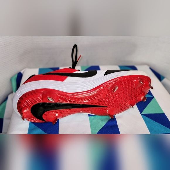 NWOT Nike Alpha Huarache Elite 2 Baseball Cleats Red/White/Black Men's Size 15 - Picture 5 of 13